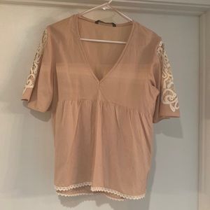 Like New Zara Lace Top - Size Medium